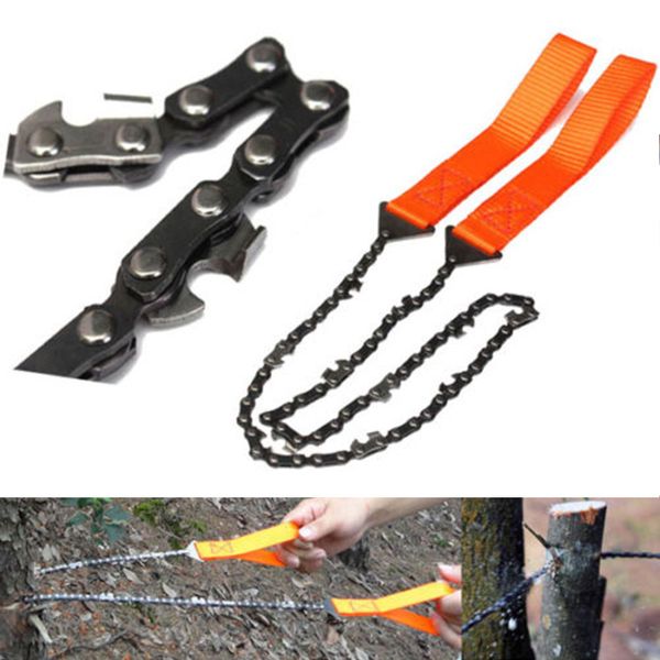 

portable handheld survival chain saw emergency chainsaw with bag outdoor camping hiking handsaw wood cutting tool hipping