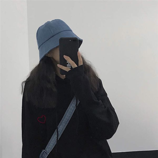 

fashion mens hoodies heart patter emboridery hoodies for men sweatshirt long-sleeved mens pullovers streewear clothes sale, Black