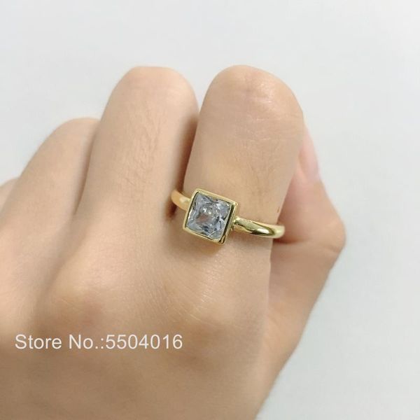 

геометрические площади cz кольца для женщин свадебные rhinestone женщины палец кольцо для дам шарм ювелирных изделий anillos оптовая dropshi, Slivery;golden