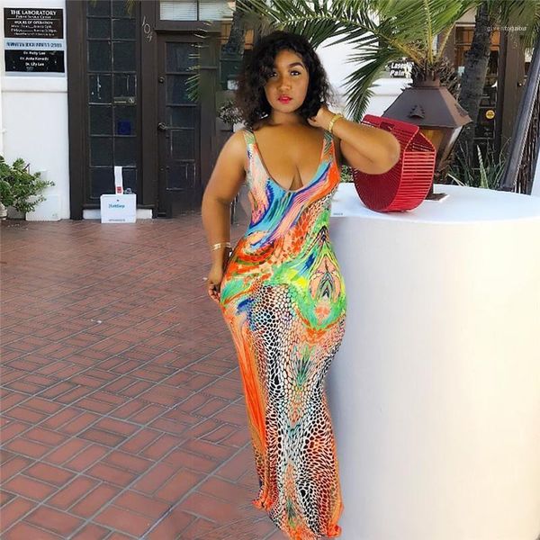 

print dress fashion sleeveless multi color females clothing women designer casual dresses loose v neck 3d, Black;gray