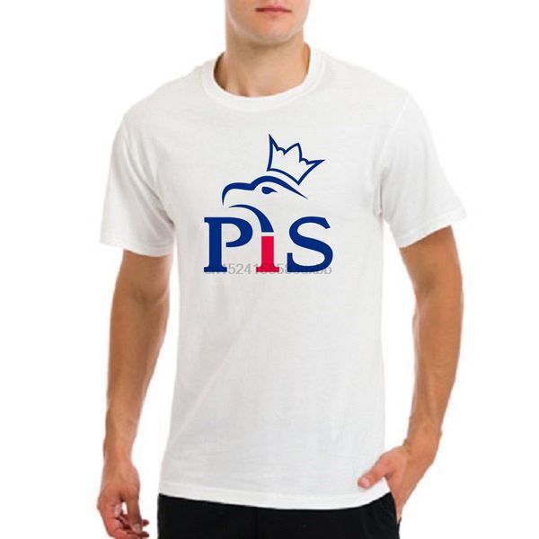 

pis prawo i sprawiedliwosc koszulka polska partia polish kaczynski t-shirt cool casual pride t shirt men new fashion