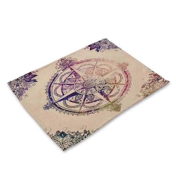 

cotton linen wear-resistant insulation pads brief exquisite western mats durable table mat bowls coasters kitchen accessory