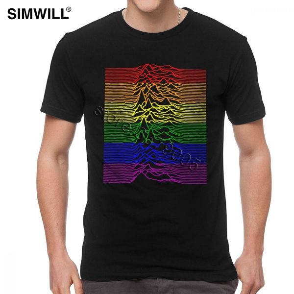 

fashion unknown pleasures t shirt gay pride tees classic summer cotton rainbow lgbtq tshirt men short sleeve o-neck lgbt t-shirt