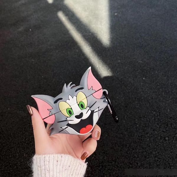 

for airpods pro case 3d cartoon tom and jerry protective silicone case for apple airpods pro charging box cover