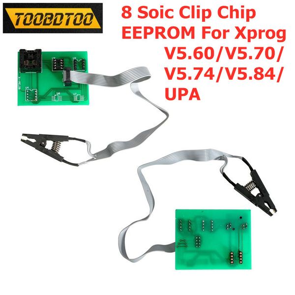 

8 soic clip adapter xprog eeprom board with soic 8 sop8 test clip for xprog v5.60/v5.70/v5.74/v5.84/upa with green adapters
