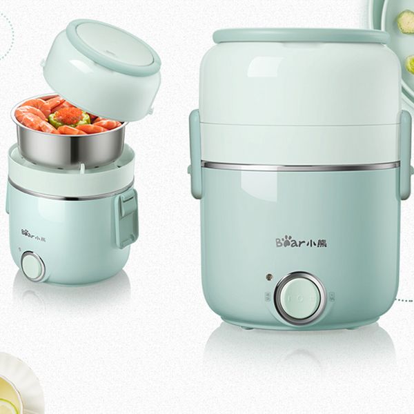 

220v 2l electric rice cooker multi cooker electric lunch meals heating box 3 layers portable cooking pot eu/au/uk/us plug