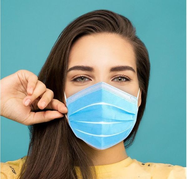 

dhl wholesale spot disposable mask 50 pack dustproof anti-fog with ear hook household thick three-layer mask 24 hours 000