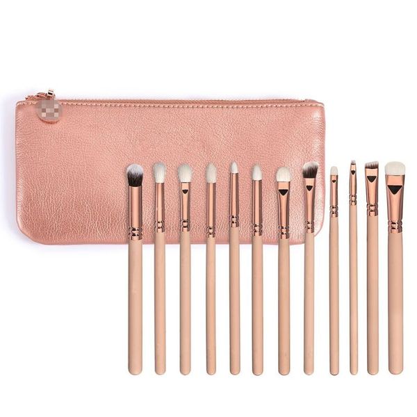 

makeup brushes 12pcs set professional eye shadow brush eyeliner powder foundation blush cosmetic tools with pu bag