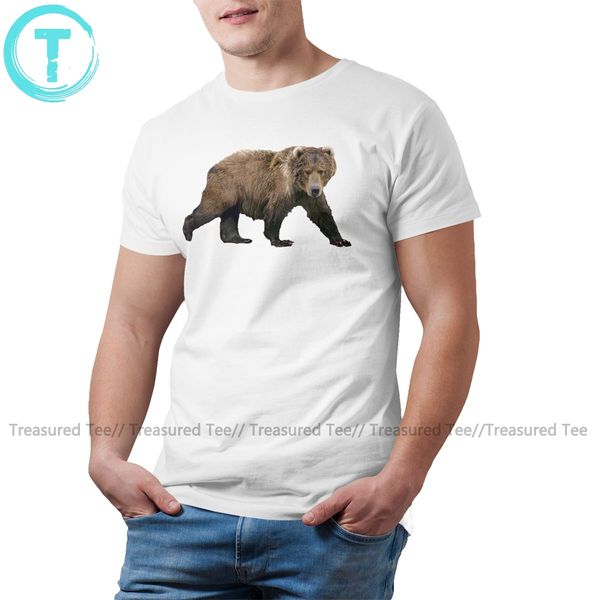 

grizzly t shirt kodiak bear t-shirt classic big size tee shirt print fun 100 cotton short-sleeve male tshirt