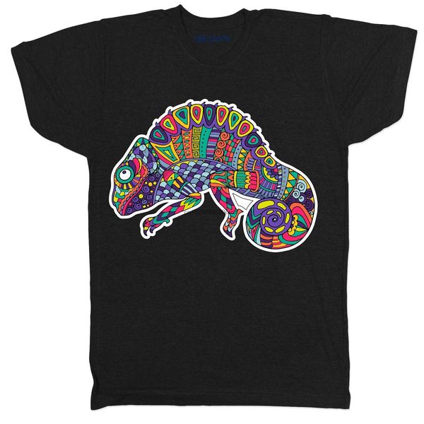 

new short summer men tee shirt abstract chameleon animal cool tumblr movie indie floral retro vintage custom made t-shirt