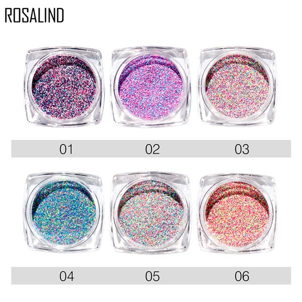 

nail glitter rosalind colorful powder art diy manicure decorations holographic chrome for shiny gel polish, Silver;gold