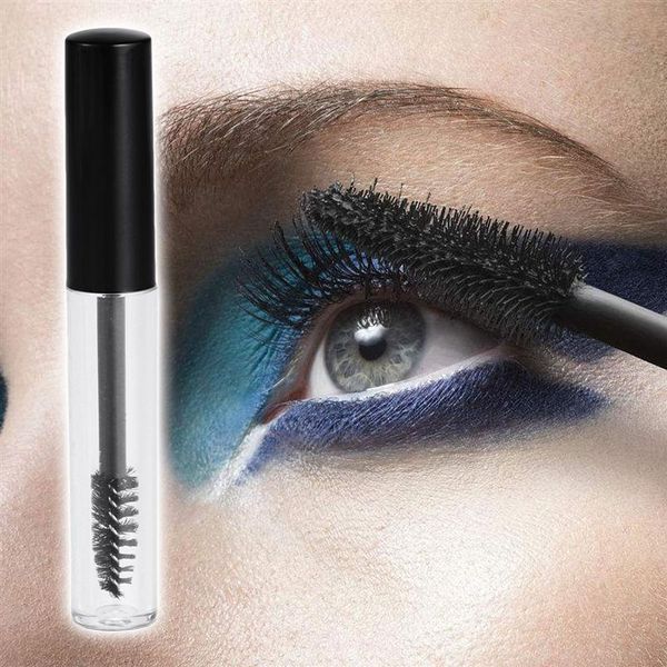 

1.5ml plastic clear empty mascara tube vial container with black cap for eyelash growth mascara eyelash brush sub-bottle