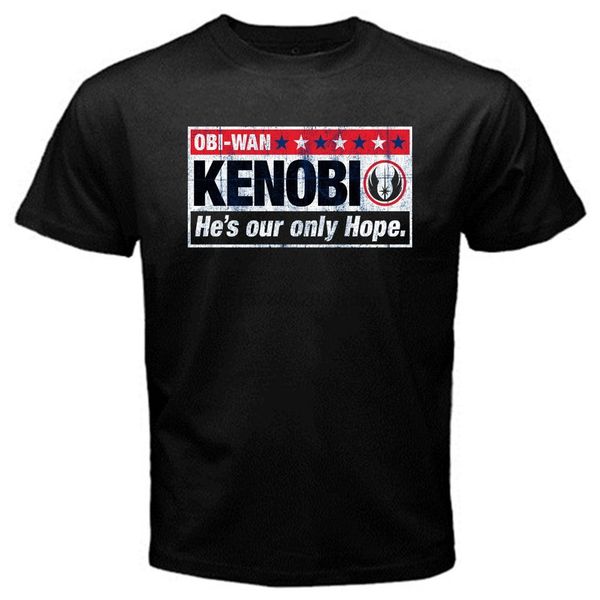 

summer 2018 famous brand obi-wan kenobi great jedi classic t-shirt black basic tee