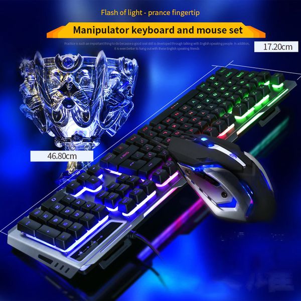 

mechanical adjustable dpi keyboard set for gaming pc gamer computer game mouse combo set for computer games or office