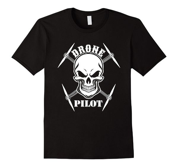 

brand new nebrand 2019 лето мужская с коротким рукавом череп drone pilot с attitude t shirt tee