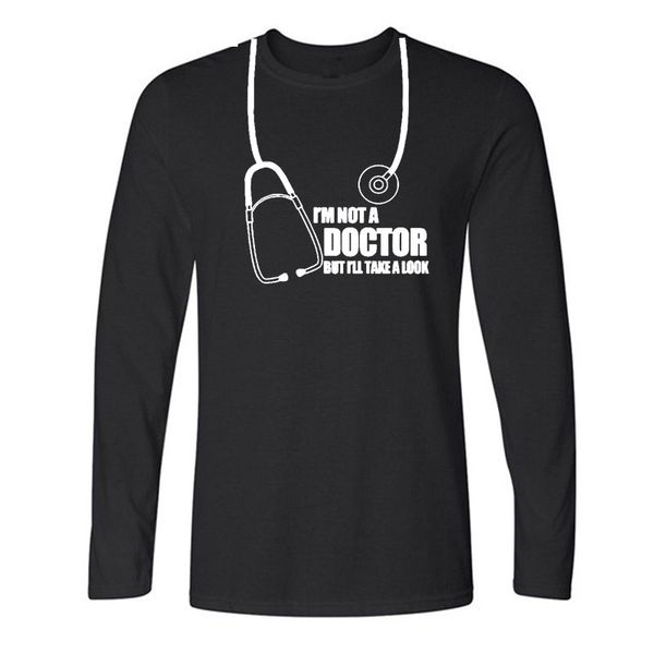 

i'm not a doctor but i'll take a look funny t-shirt mens summer style fashion long sleeves oversized streetwear t shirts