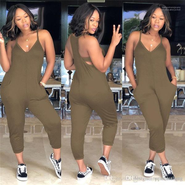 

clothing summer sashes skinny womens jumpsuits colorful mid waist bodysuit casual ins style female, Black;white