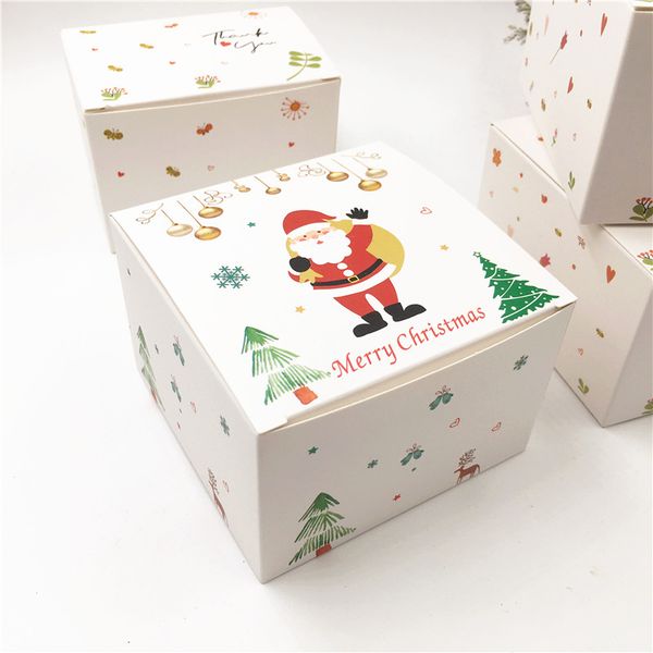 

new design 20pcs paper merry christmas gift box wedding candy&chocolate candy box santa claus gifts packing, Pink;blue