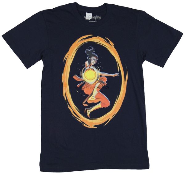 

portal mens t-shirt - jumping through portal firing gun stylized image