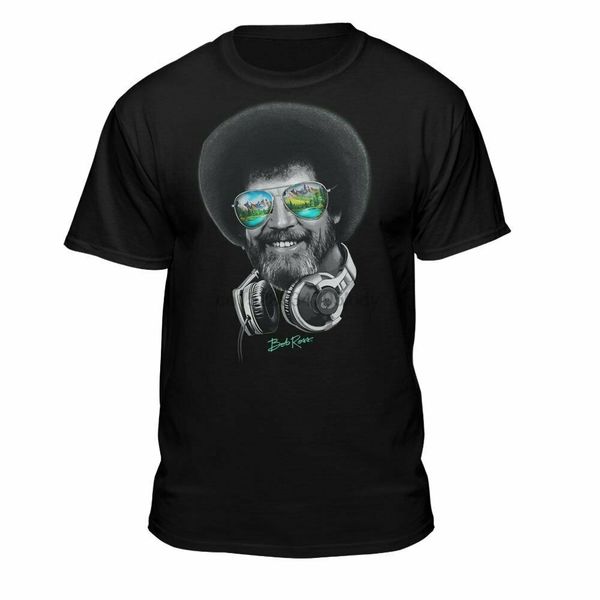 

dj bob ross officially-licensed headphone shades t-shirt black