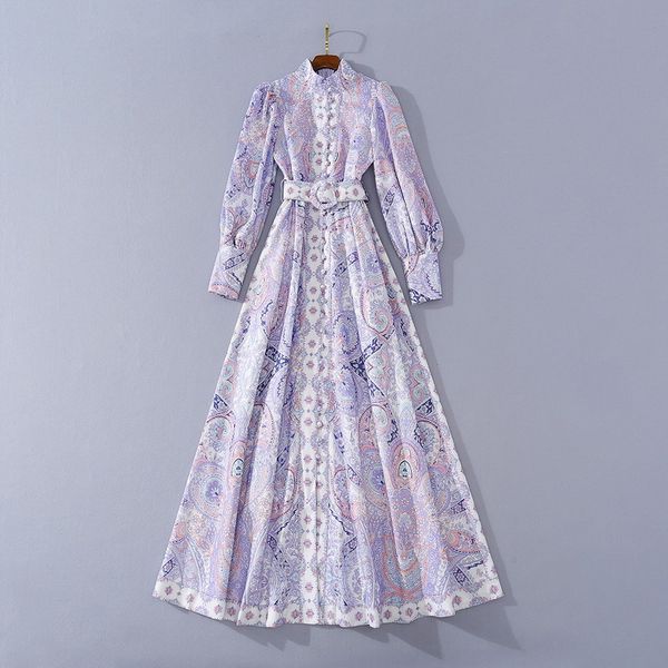 

1023 xl 2020 autumn a line long sleeve stand collar brand same style dress womens clothes sh, Black