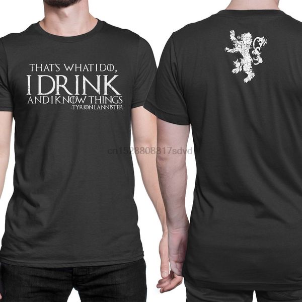 

тирион ланнистер то, что я я пью, и я знаю вещи тенниска мужчина и женщины тройника большого размера s ~ xxxl