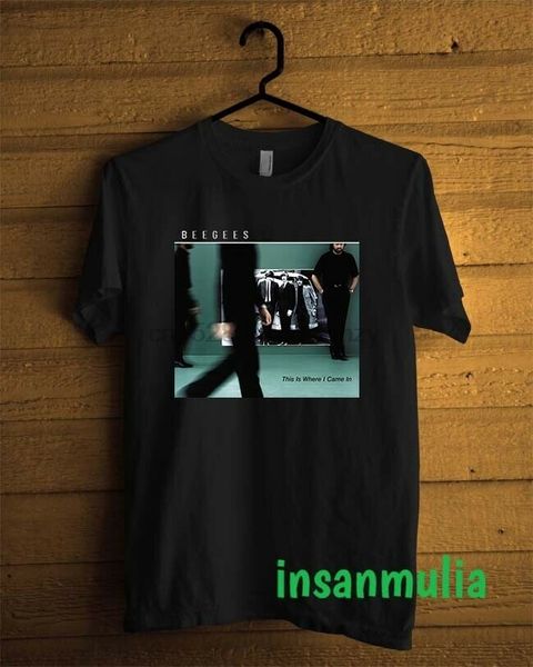 

bee gees this is where i came in music custom t-shirt black men usa size s - 2xl