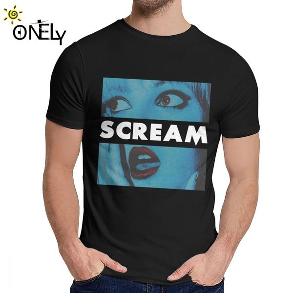 

male t-shirt scream movies pure cotton graphic print crewneck hip hop tee shirt