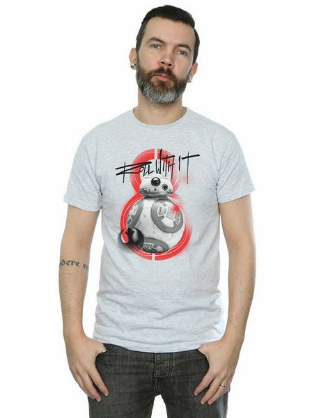 

men's the last jedi bb-8 roll with it t-shirt outfit tee shirt
