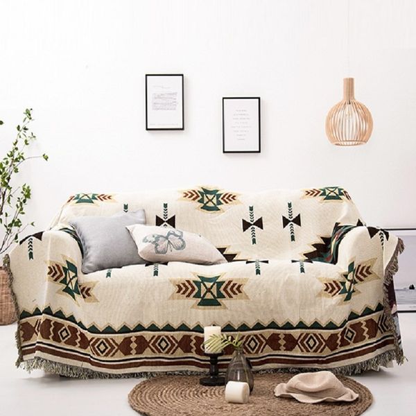 

blankets geometric knitted sofa throw blanket boho knit chair couch cover floor carpet soft plaid bed tapestry bedspread
