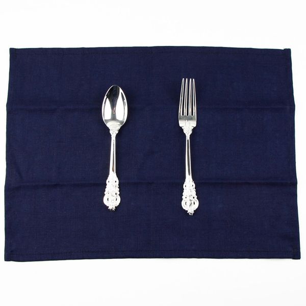 

solid color non slip table mat square design table ramie insulation pad flax kitchen accessories decoration home pad