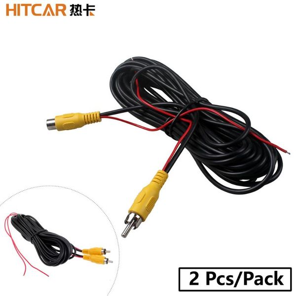 

car 6 / 10 meters rca male to female / male reverse rear view parking camera video extension cable cord trigger wire 2pcs/pack