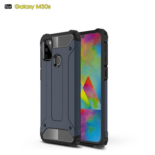 

dual layer heavy duty armor shockproof reinforced bumper phone case for samsung m30s hybrid back cover