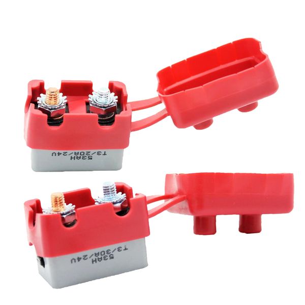 

2pcs marine boat car audio manual reset protection circuit breakers 30a+20a