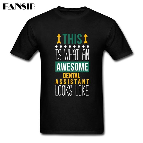 

design t-shirts man short sleeve cotton custom awesome dental assistant professions group summer tees men t shirt