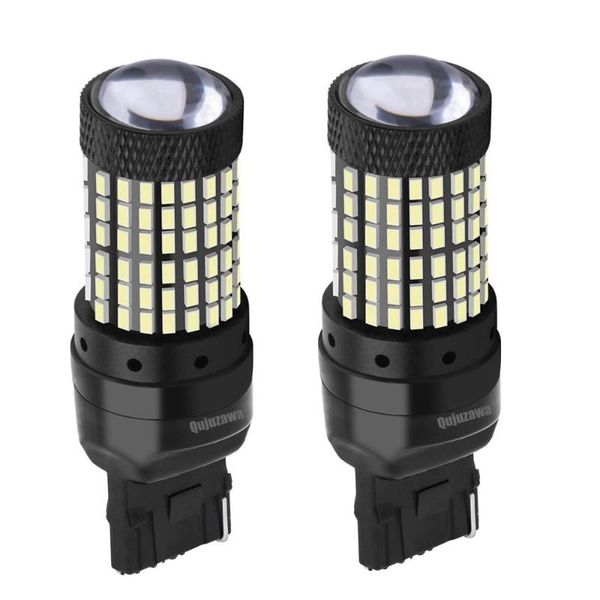 

2pcs t20 w21w 7440 wy21w super bright led car brake bulbs auto reverse lamp turn signals daytime running lights red white amber