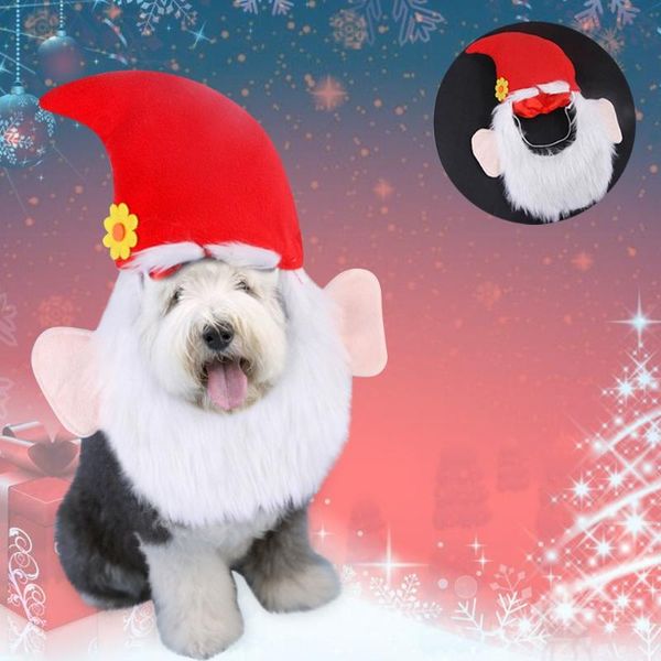 

christmas pet santa hat puppy cat xmas holiday costume ornaments decoration for home xmas party navidad christma gift