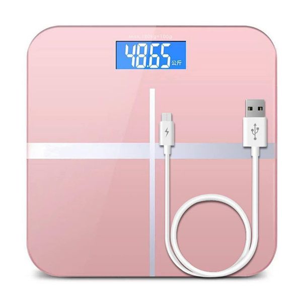 

intelligent electronic scale digital temperature bathroom usb charging scale