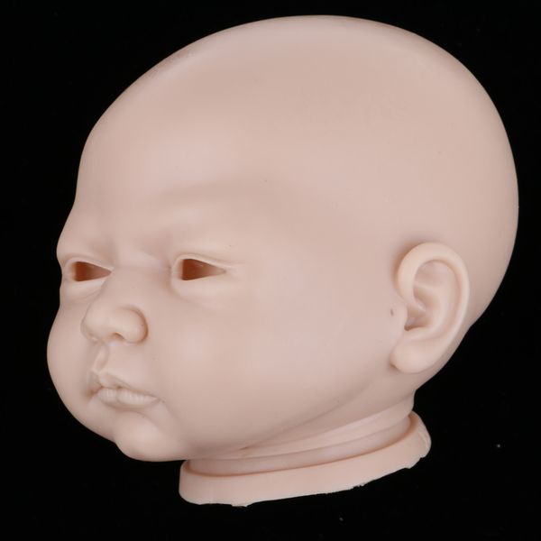 

unpainted vinyl 20\" reborn awake baby doll head sculpt diy kit #2