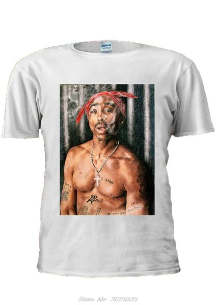 

funny tupac shakur 2pac smoking cool t-shirt men women men cotton tees streetwear