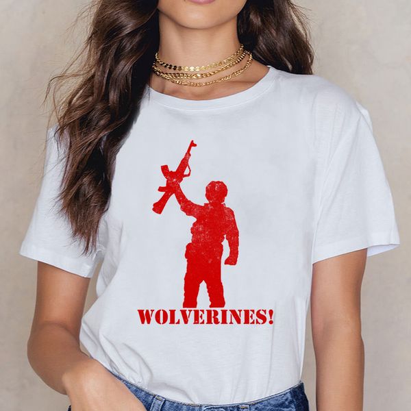 

t shirt women wolverines basic black custom female shirt