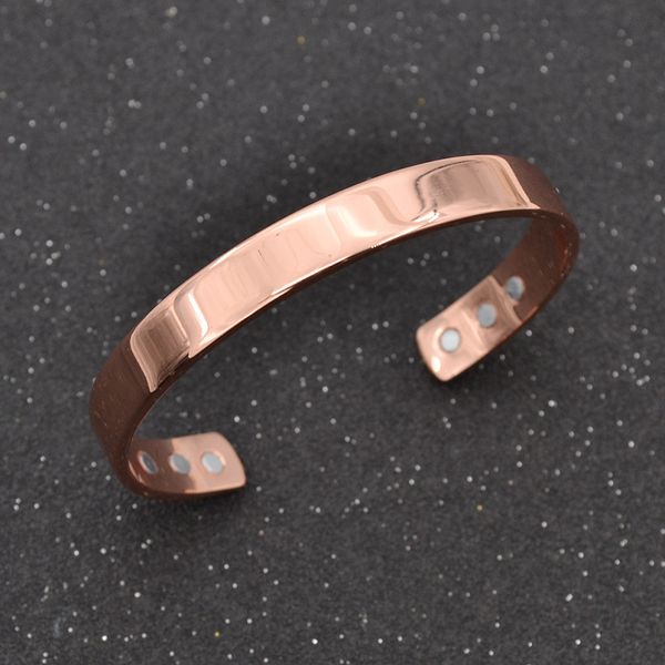 

fashion lychee magnetic copper bangle bracelet healing bio therapy arthritis pain relief women men jewelry, Black