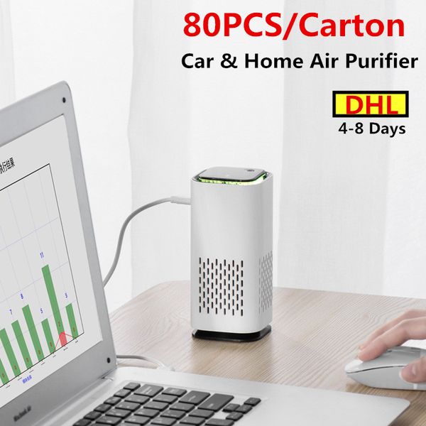 

wholesale of small car air purifiers for allergies and pets air purifier for home and pollen, cleaner for bedroom,computer room, Silver