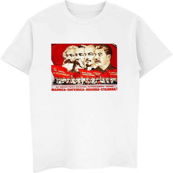 

мода hot sale o-образным вырезом с коротким рукавом рубашки маркса ленин сталин коммунистический propaganda печати футболка casual tees руба