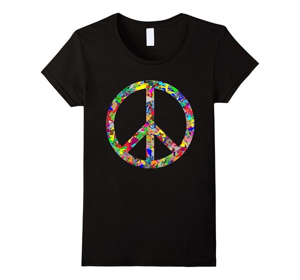 

2020 summer style peace sign t-shirt tee shirt