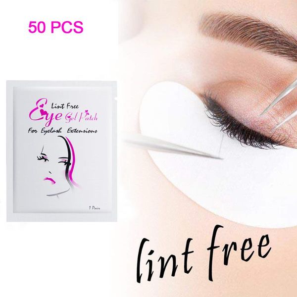 

50pairs/pack eyelash pad gel patches tips sticker for eyelash extension patches under eye pads wraps make up tools drop shipping