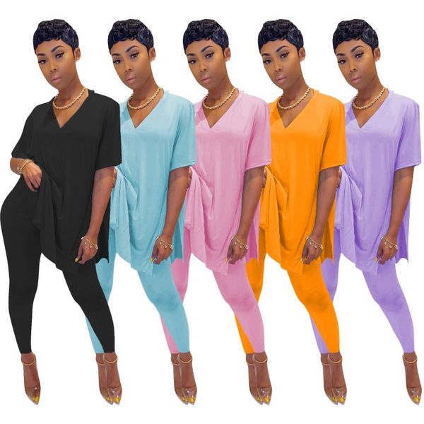 

sports suit for wome solid loose active wear workout outdoor shirts high waist pants indoor gym wear breathable air big size xxl, Black;blue