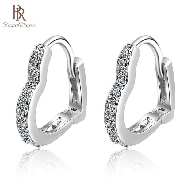 

dangle & chandelier bague ringen female heart shaped ear drops silver 925 jewelry earrings for women rose gold color graceful engagement acc