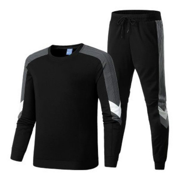 

mens tracksuits &pants suits three strips letters print autumn winter men hoodies& trackpants sets sweatshirts mens outfits, Gray