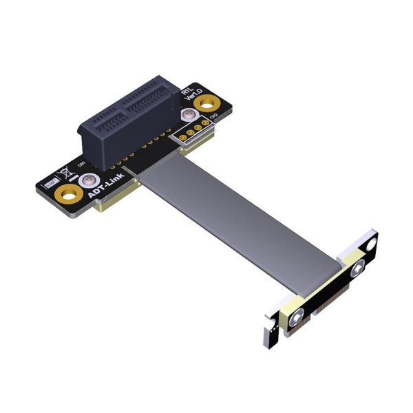 

computer cables & connectors pcie x1 riser cable dual 90 degree right angle 3.0 to extension 8gbps pci express 1x card ribbon extender